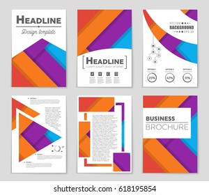 Abstract vector layout background set. For art template design, list, front page, mockup brochure theme style, banner, idea, cover, booklet, print, flyer, book, blank, card, ad, sign, sheet,, a4
