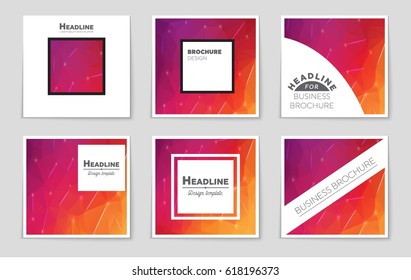 Abstract vector layout background set. For art template design, list, page, mockup brochure theme style, banner, idea, cover, booklet, print, flyer, book, blank, card, ad, sign, sheet,, a4.