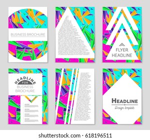 Abstract vector layout background set. For art template design, list, page, mockup brochure theme style, banner, idea, cover, booklet, print, flyer, book, blank, card, ad, sign, sheet,, a4