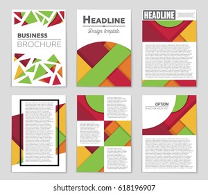 Abstract vector layout background set. For art template design, list, front page, mockup brochure theme style, banner, idea, cover, booklet, print, flyer, book, blank, card, ad, sign, sheet,, a4