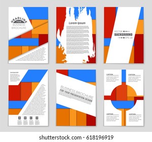 Abstract vector layout background set. For art template design, list, front page, mockup brochure theme style, banner, idea, cover, booklet, print, flyer, book, blank, card, ad, sign, sheet,, a4