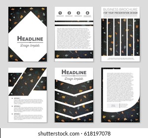 Abstract vector layout background set. For art template design, list, front page, mockup brochure theme style, banner, idea, cover, booklet, print, flyer, book, blank, card, ad, sign, sheet,, a4