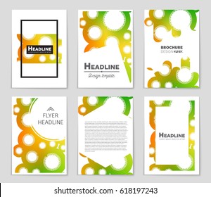 Abstract vector layout background set. For art template design, list, page, mockup brochure theme style, banner, idea, cover, booklet, print, flyer, book, blank, card, ad, sign, sheet,, a4
