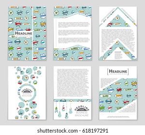 Abstract vector layout background set. For art template design, list, page, mockup brochure theme style, banner, idea, cover, booklet, print, flyer, book, blank, card, ad, sign, sheet,, a4.