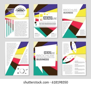 Abstract vector layout background set. For art template design, list, front page, mockup brochure theme style, banner, idea, cover, booklet, print, flyer, book, blank, card, ad, sign, sheet,, a4