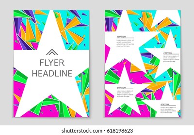 Abstract vector layout background set. For art template design, list, page, mockup brochure theme style, banner, idea, cover, booklet, print, flyer, book, blank, card, ad, sign, sheet,, a4