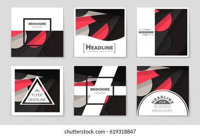 Abstract vector layout background set. For art template design, list, front page, mockup brochure theme style, banner, idea, cover, booklet, print, flyer, book, blank, card, ad, sign, sheet,, a4