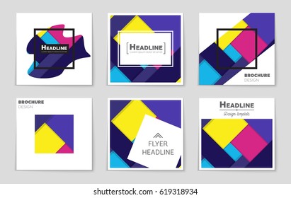 Abstract vector layout background set. For art template design, list, front page, mockup brochure theme style, banner, idea, cover, booklet, print, flyer, book, blank, card, ad, sign, sheet,, a4