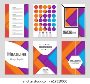 Abstract vector layout background set. For art template design, list, front page, mockup brochure theme style, banner, idea, cover, booklet, print, flyer, book, blank, card, ad, sign, sheet,, a4