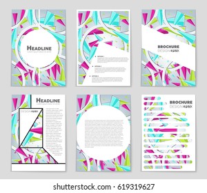 Abstract vector layout background set. For art template design, list, page, mockup brochure theme style, banner, idea, cover, booklet, print, flyer, book, blank, card, ad, sign, sheet,, a4