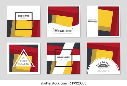 Abstract vector layout background set. For art template design, list, front page, mockup brochure theme style, banner, idea, cover, booklet, print, flyer, book, blank, card, ad, sign, sheet,, a4