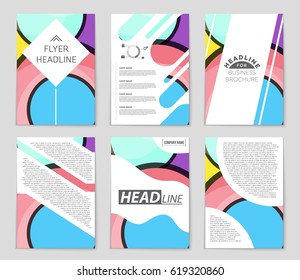 Abstract vector layout background set. For art template design, list, front page, mockup brochure theme style, banner, idea, cover, booklet, print, flyer, book, blank, card, ad, sign, sheet,, a4