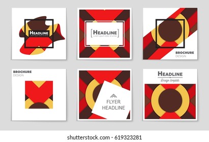 Abstract vector layout background set. For art template design, list, front page, mockup brochure theme style, banner, idea, cover, booklet, print, flyer, book, blank, card, ad, sign, sheet,, a4