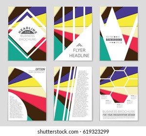 Abstract vector layout background set. For art template design, list, front page, mockup brochure theme style, banner, idea, cover, booklet, print, flyer, book, blank, card, ad, sign, sheet,, a4