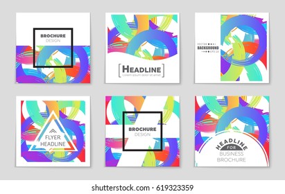 Abstract vector layout background set. For art template design, list, front page, mockup brochure theme style, banner, idea, cover, booklet, print, flyer, book, blank, card, ad, sign, sheet,, a4.