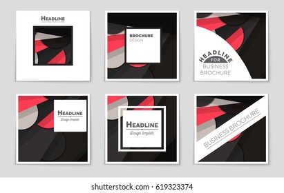 Abstract vector layout background set. For art template design, list, front page, mockup brochure theme style, banner, idea, cover, booklet, print, flyer, book, blank, card, ad, sign, sheet,, a4