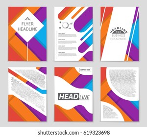 Abstract vector layout background set. For art template design, list, front page, mockup brochure theme style, banner, idea, cover, booklet, print, flyer, book, blank, card, ad, sign, sheet,, a4