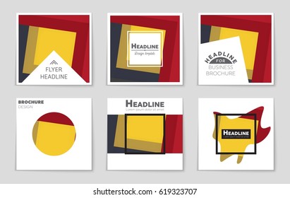 Abstract vector layout background set. For art template design, list, front page, mockup brochure theme style, banner, idea, cover, booklet, print, flyer, book, blank, card, ad, sign, sheet,, a4