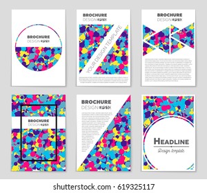 Abstract vector layout background set. For art template design, list, page, mockup brochure theme style, banner, idea, cover, booklet, print, flyer, book, blank, card, ad, sign, sheet,, a4