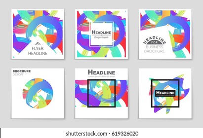 Abstract vector layout background set. For art template design, list, front page, mockup brochure theme style, banner, idea, cover, booklet, print, flyer, book, blank, card, ad, sign, sheet