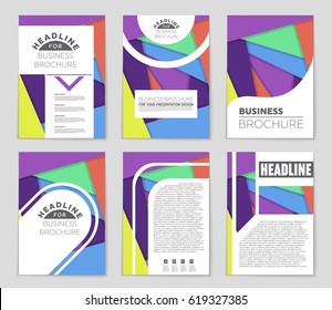 Abstract vector layout background set. For art template design, list, front page, mockup brochure theme style, banner, idea, cover, booklet, print, flyer, book, blank, card, ad, sign, sheet,, a4