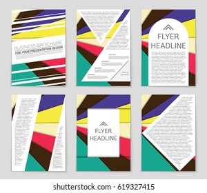 Abstract vector layout background set. For art template design, list, front page, mockup brochure theme style, banner, idea, cover, booklet, print, flyer, book, blank, card, ad, sign, sheet,, a4