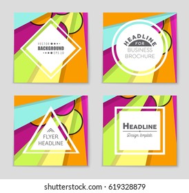 Abstract vector layout background set. For art template design, list, front page, mockup brochure theme style, banner, idea, cover, booklet, print, flyer, book, blank, card, ad, sign, sheet,, a4