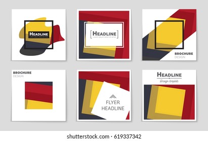 Abstract vector layout background set. For art template design, list, front page, mockup brochure theme style, banner, idea, cover, booklet, print, flyer, book, blank, card, ad, sign, sheet