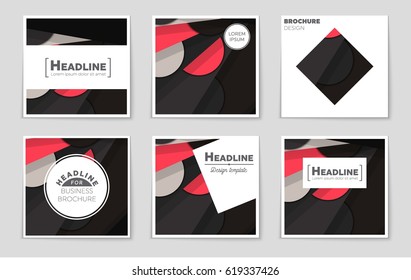 Abstract vector layout background set. For art template design, list, front page, mockup brochure theme style, banner, idea, cover, booklet, print, flyer, book, blank, card, ad, sign, sheet