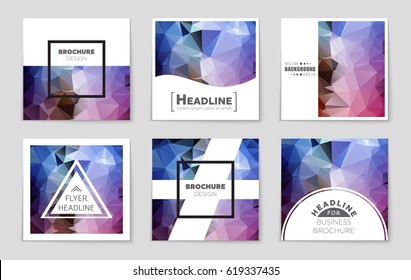 Abstract vector layout background set. For art template design, list, page, mockup brochure theme style, banner, idea, cover, booklet, print, flyer, book, blank, card, ad, sign, sheet,, a4.