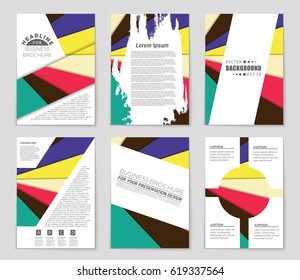 Abstract vector layout background set. For art template design, list, front page, mockup brochure theme style, banner, idea, cover, booklet, print, flyer, book, blank, card, ad, sign, sheet,, a4