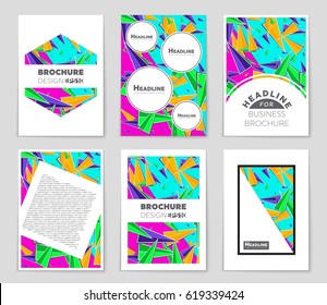 Abstract vector layout background set. For art template design, list, page, mockup brochure theme style, banner, idea, cover, booklet, print, flyer, book, blank, card, ad, sign, sheet,, a4