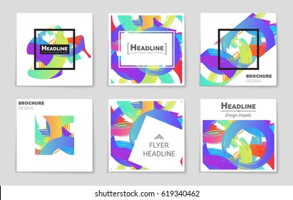 Abstract vector layout background set. For art template design, list, front page, mockup brochure theme style, banner, idea, cover, booklet, print, flyer, book, blank, card, ad, sign, sheet,, a4.