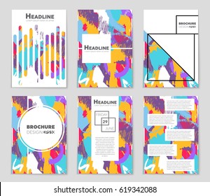 Abstract vector layout background set. For art template design, list, front page, mockup brochure theme style, banner, idea, cover, booklet, print, flyer, book, blank, card, ad, sign, sheet,, a4