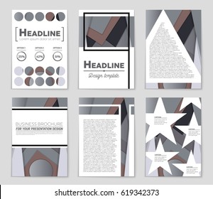 Abstract vector layout background set. For art template design, list, front page, mockup brochure theme style, banner, idea, cover, booklet, print, flyer, book, blank, card, ad, sign, sheet,, a4