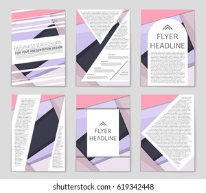Abstract vector layout background set. For art template design, list, front page, mockup brochure theme style, banner, idea, cover, booklet, print, flyer, book, blank, card, ad, sign, sheet,, a4