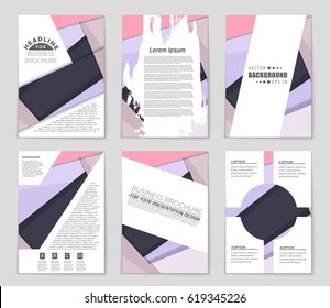 Abstract vector layout background set. For art template design, list, front page, mockup brochure theme style, banner, idea, cover, booklet, print, flyer, book, blank, card, ad, sign, sheet,, a4