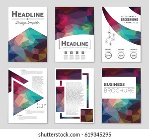 Abstract vector layout background set. For art template design, list, page, mockup brochure theme style, banner, idea, cover, booklet, print, flyer, book, blank, card, ad, sign, sheet,, a4.