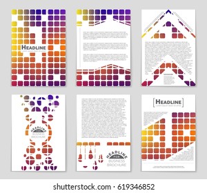 Abstract vector layout background set. For art template design, list, page, mockup brochure theme style, banner, idea, cover, booklet, print, flyer, book, blank, card, ad, sign, sheet,, a4