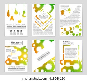 Abstract vector layout background set. For art template design, list, page, mockup brochure theme style, banner, idea, cover, booklet, print, flyer, book, blank, card, ad, sign, sheet,, a4