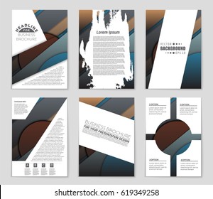 Abstract vector layout background set. For art template design, list, front page, mockup brochure theme style, banner, idea, cover, booklet, print, flyer, book, blank, card, ad, sign, sheet,, a4