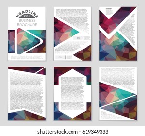 Abstract vector layout background set. For art template design, list, page, mockup brochure theme style, banner, idea, cover, booklet, print, flyer, book, blank, card, ad, sign, sheet,, a4.