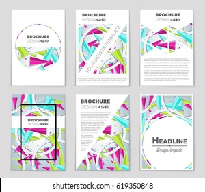 Abstract vector layout background set. For art template design, list, page, mockup brochure theme style, banner, idea, cover, booklet, print, flyer, book, blank, card, ad, sign, sheet,, a4