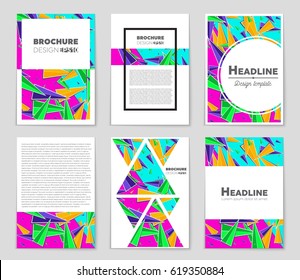 Abstract vector layout background set. For art template design, list, page, mockup brochure theme style, banner, idea, cover, booklet, print, flyer, book, blank, card, ad, sign, sheet,, a4