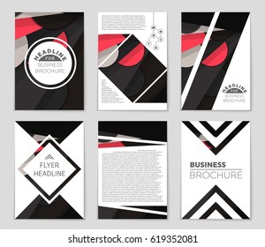 Abstract vector layout background set. For art template design, list, front page, mockup brochure theme style, banner, idea, cover, booklet, print, flyer, book, blank, card, ad, sign, sheet,, a4