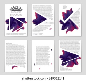 Abstract vector layout background set. For art template design, list, front page, mockup brochure theme style, banner, idea, cover, booklet, print, flyer, book, blank, card, ad, sign, sheet,, a4.