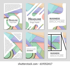 Abstract vector layout background set. For art template design, list, front page, mockup brochure theme style, banner, idea, cover, booklet, print, flyer, book, blank, card, ad, sign, sheet,, a4