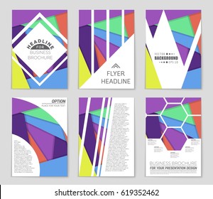 Abstract vector layout background set. For art template design, list, front page, mockup brochure theme style, banner, idea, cover, booklet, print, flyer, book, blank, card, ad, sign, sheet,, a4