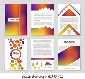 Abstract vector layout background set. For art template design, list, page, mockup brochure theme style, banner, idea, cover, booklet, print, flyer, book, blank, card, ad, sign, sheet,, a4