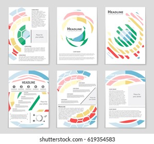 Abstract vector layout background set. For art template design, list, page, mockup brochure theme style, banner, idea, cover, booklet, print, flyer, book, blank, card, ad, sign, sheet,, a4